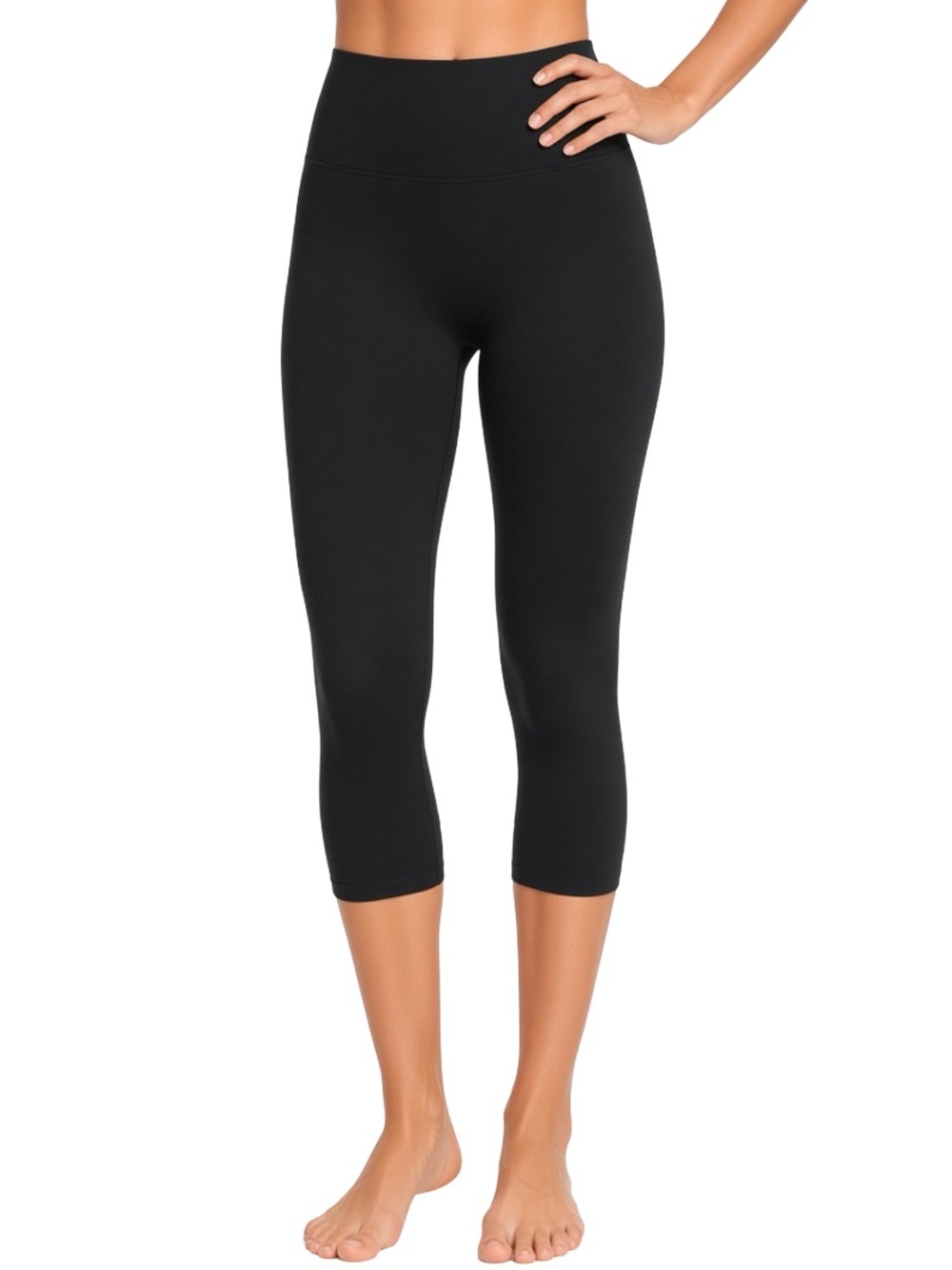 IUGA High Waisted Capri Leggings Charcoal Black XL Yoga